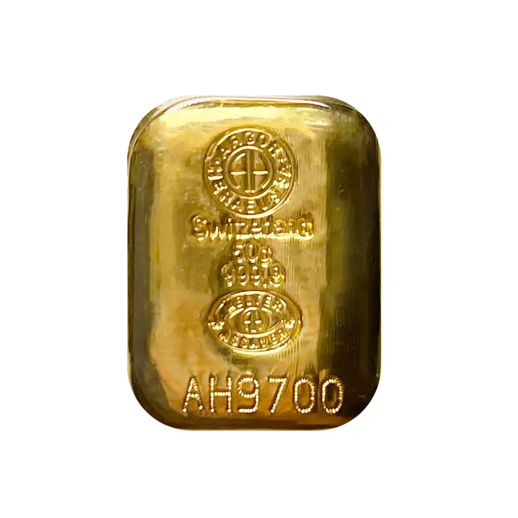 50g 9999 Gold - Switzerland - Cast Bar