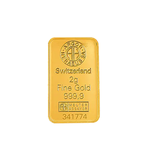 2 克 9999 千足金(瑞士)铸造金条 - 幻彩鐳射 Kinebar