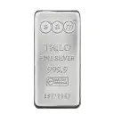 1公斤 - 9999純銀條 - SAM