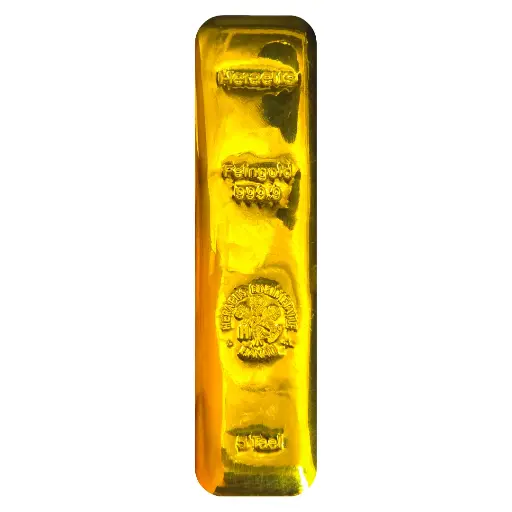 [5tael_gold_Heraeus_HK_cast] 5 Tael - 9999 Gold - Cast Bar - Hong Kong