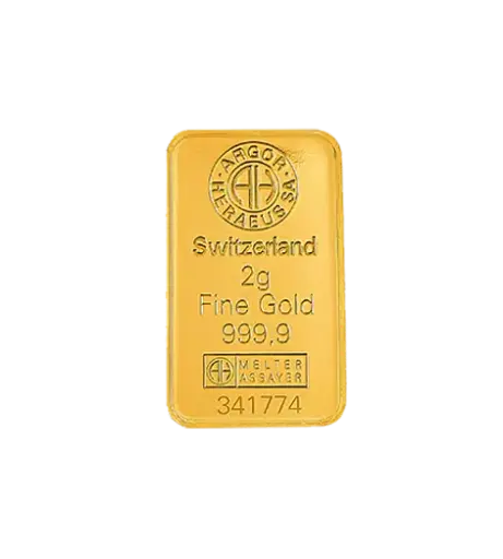 [2g_gold_Heraeus_Swiss_mint_kinebar] 2 克 9999 千足金(瑞士)铸造金条 - 幻彩鐳射 Kinebar