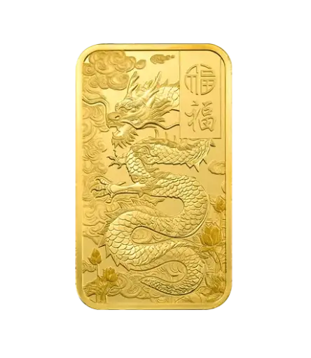 [1oz_gold_PAMP_dragon_mint] 1oz - PAMP - 9999 千足金 - 吉祥黄龙 - (瑞士)铸造金条