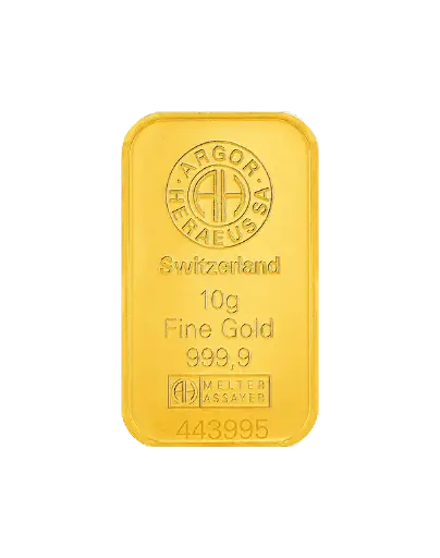 [10g_gold_Heraeus_Swiss_mint_kinebar] 10克 9999 千足金(瑞士)鑄造金條 - 幻彩鐳射 Kinebar